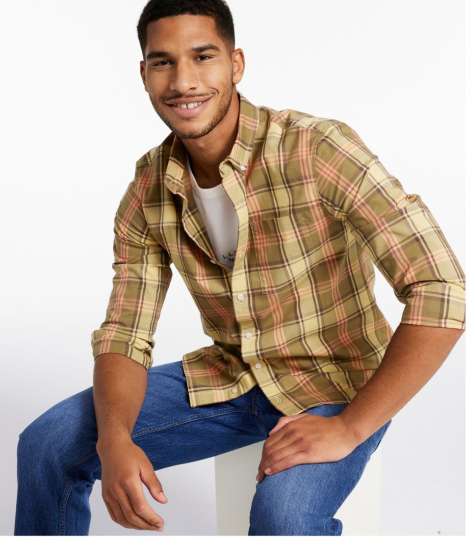 L.L.Bean | Men's Signature Stretch Poplin Shirt, Long-Sleeve, Slim Fit