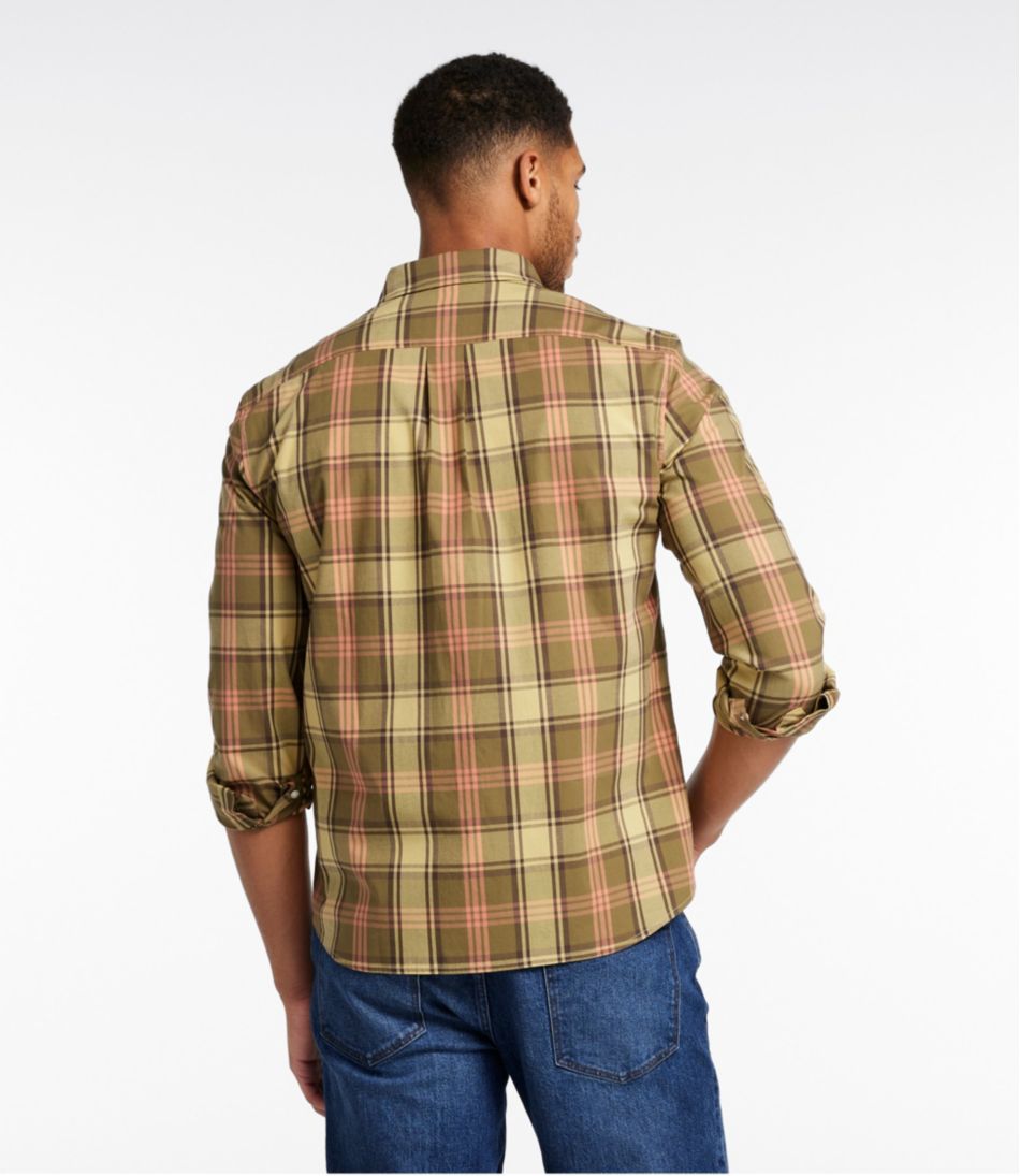 L.L.Bean | Men's Signature Stretch Poplin Shirt, Long-Sleeve, Slim Fit
