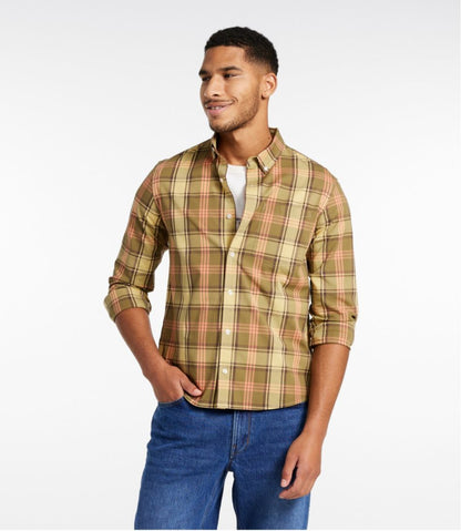 L.L.Bean | Men's Signature Stretch Poplin Shirt, Long-Sleeve, Slim Fit