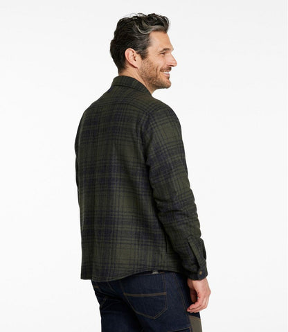 L.L.Bean | Men's Maine Guide Lightweight Lined Wool Field Shirt, Plaid