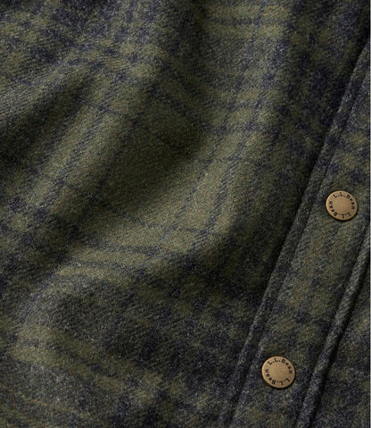 L.L.Bean | Men's Maine Guide Lightweight Lined Wool Field Shirt, Plaid