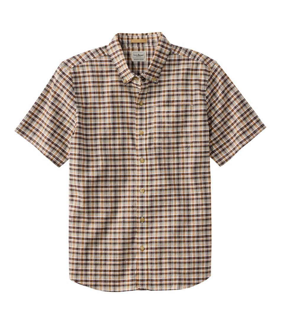 L.L.Bean | Men's Stonecoast Hemp Shirt, Short-Sleeve, Slightly Fitted Untucked Fit