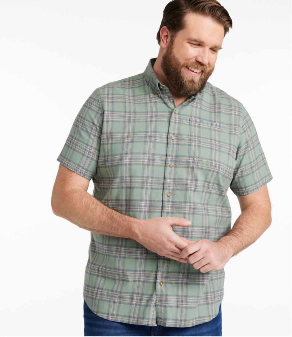 L.L.Bean | Men's Stonecoast Hemp Shirt, Short-Sleeve, Slightly Fitted Untucked Fit