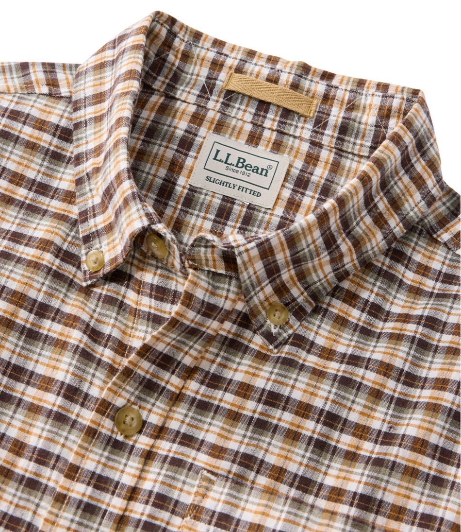 L.L.Bean | Men's Stonecoast Hemp Shirt, Short-Sleeve, Slightly Fitted Untucked Fit