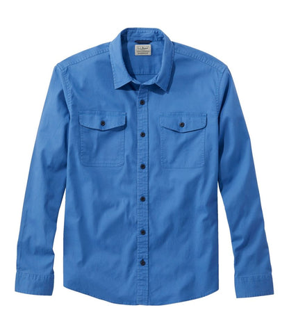 L.L.Bean | Men's Lakewashed Twill Shirt, Traditional Untucked Fit