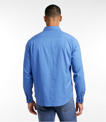 L.L.Bean | Men's Lakewashed Twill Shirt, Traditional Untucked Fit