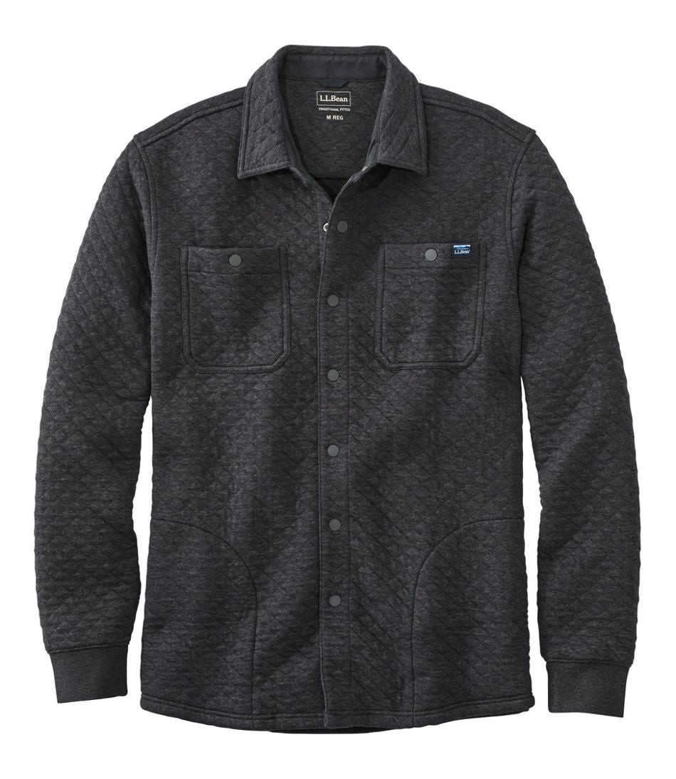 L.L.Bean | Men's Quilted Sweatshirts, Snap Overshirt