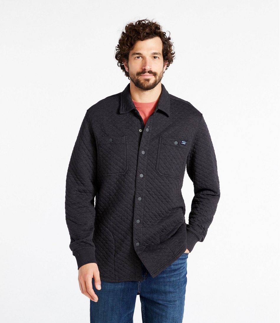 L.L.Bean | Men's Quilted Sweatshirts, Snap Overshirt