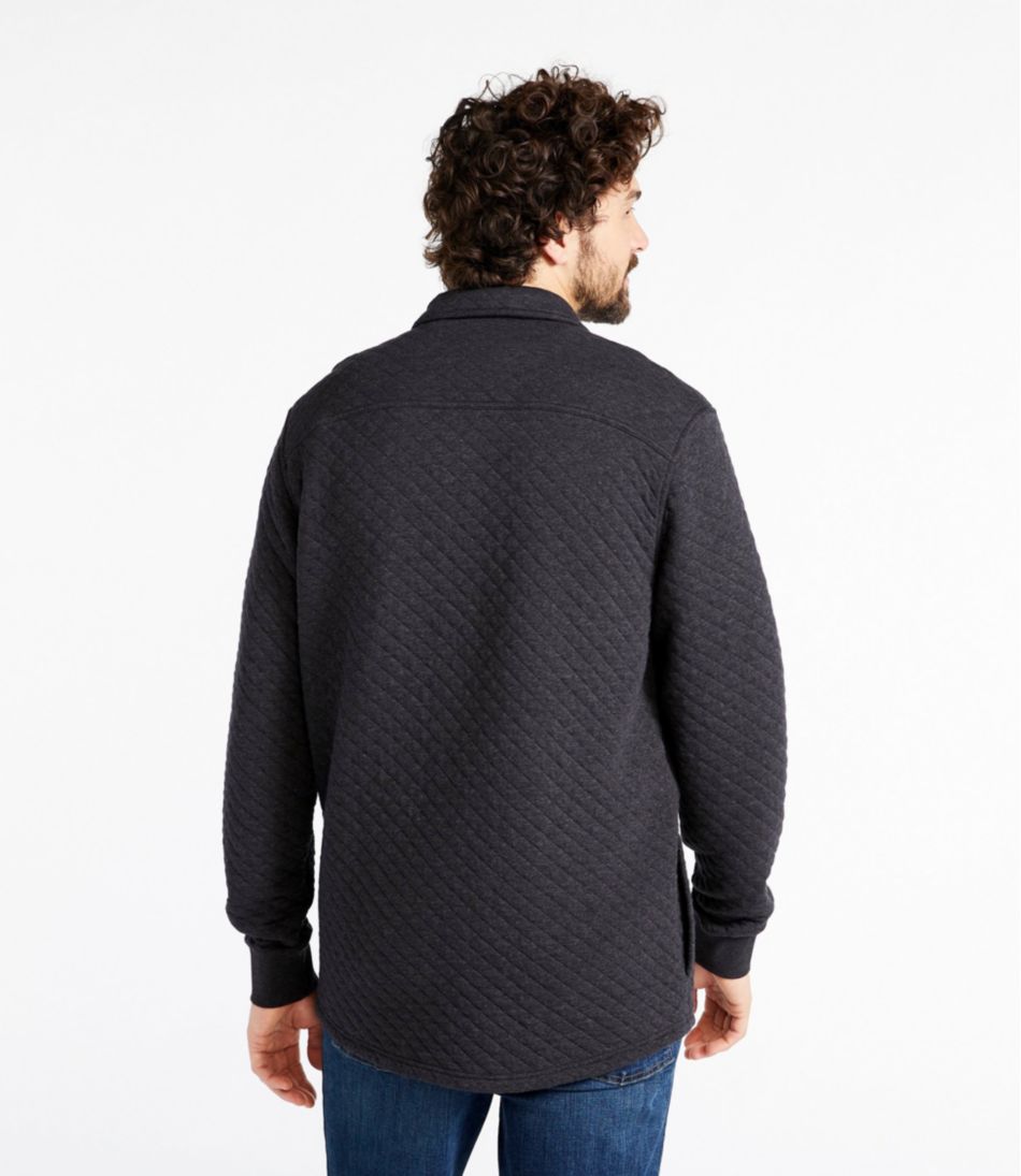 L.L.Bean | Men's Quilted Sweatshirts, Snap Overshirt