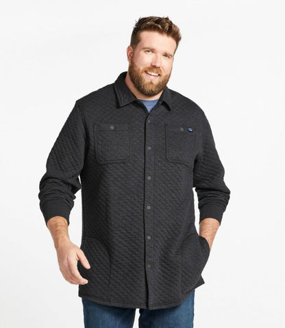 L.L.Bean | Men's Quilted Sweatshirts, Snap Overshirt