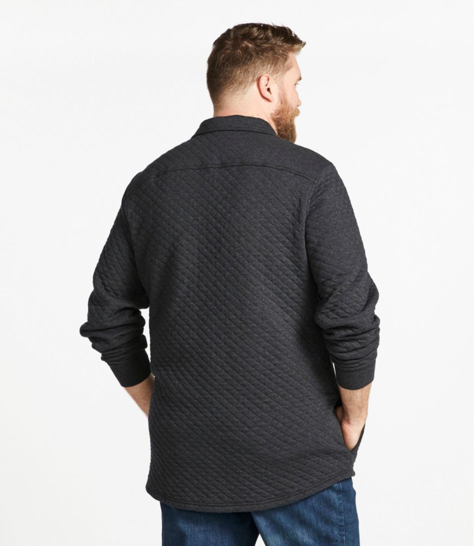 L.L.Bean | Men's Quilted Sweatshirts, Snap Overshirt