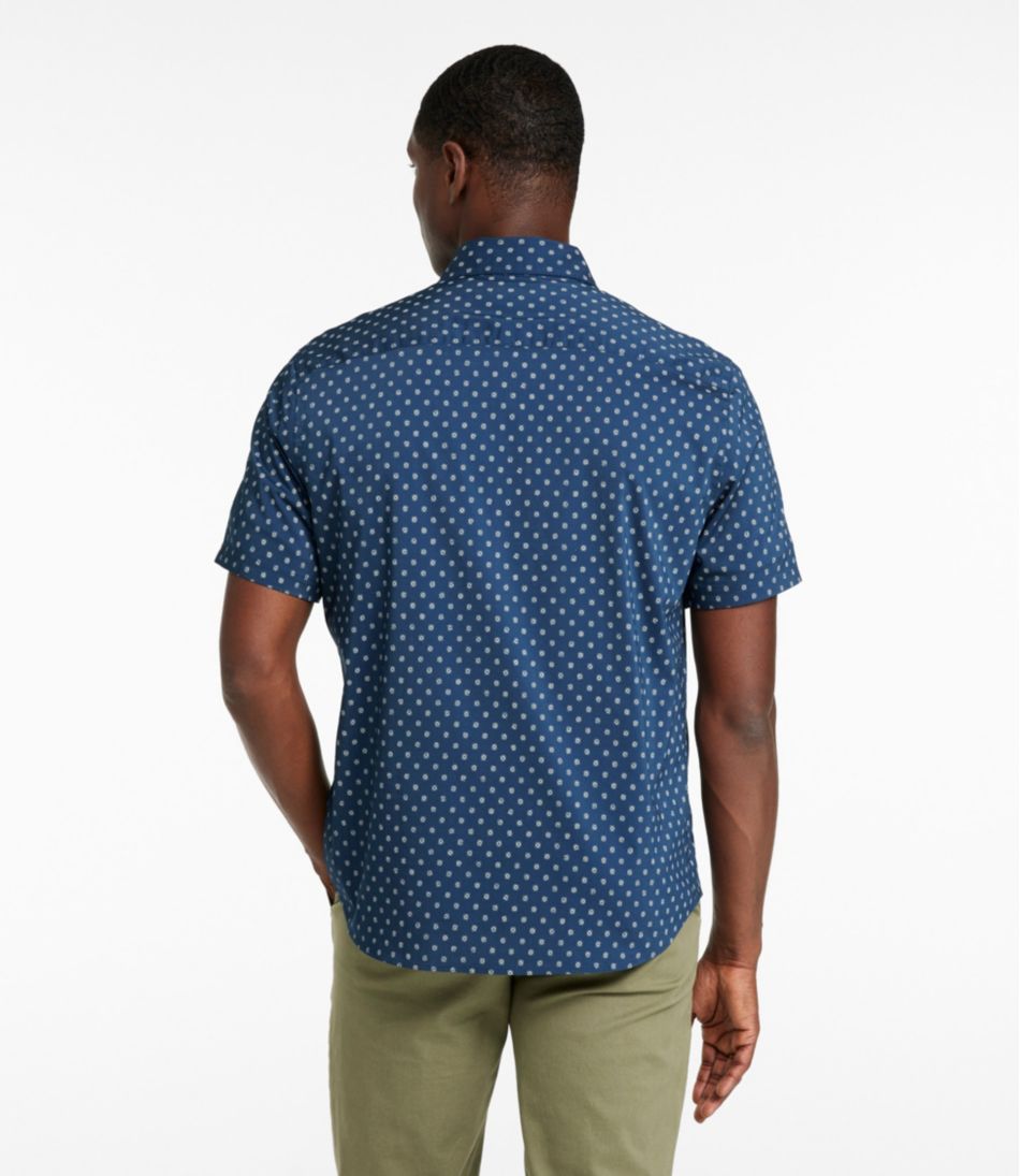 L.L.Bean | Men's Comfort Stretch Performance® Shirt, Short-Sleeve, Slightly Fitted Untucked Fit, Print