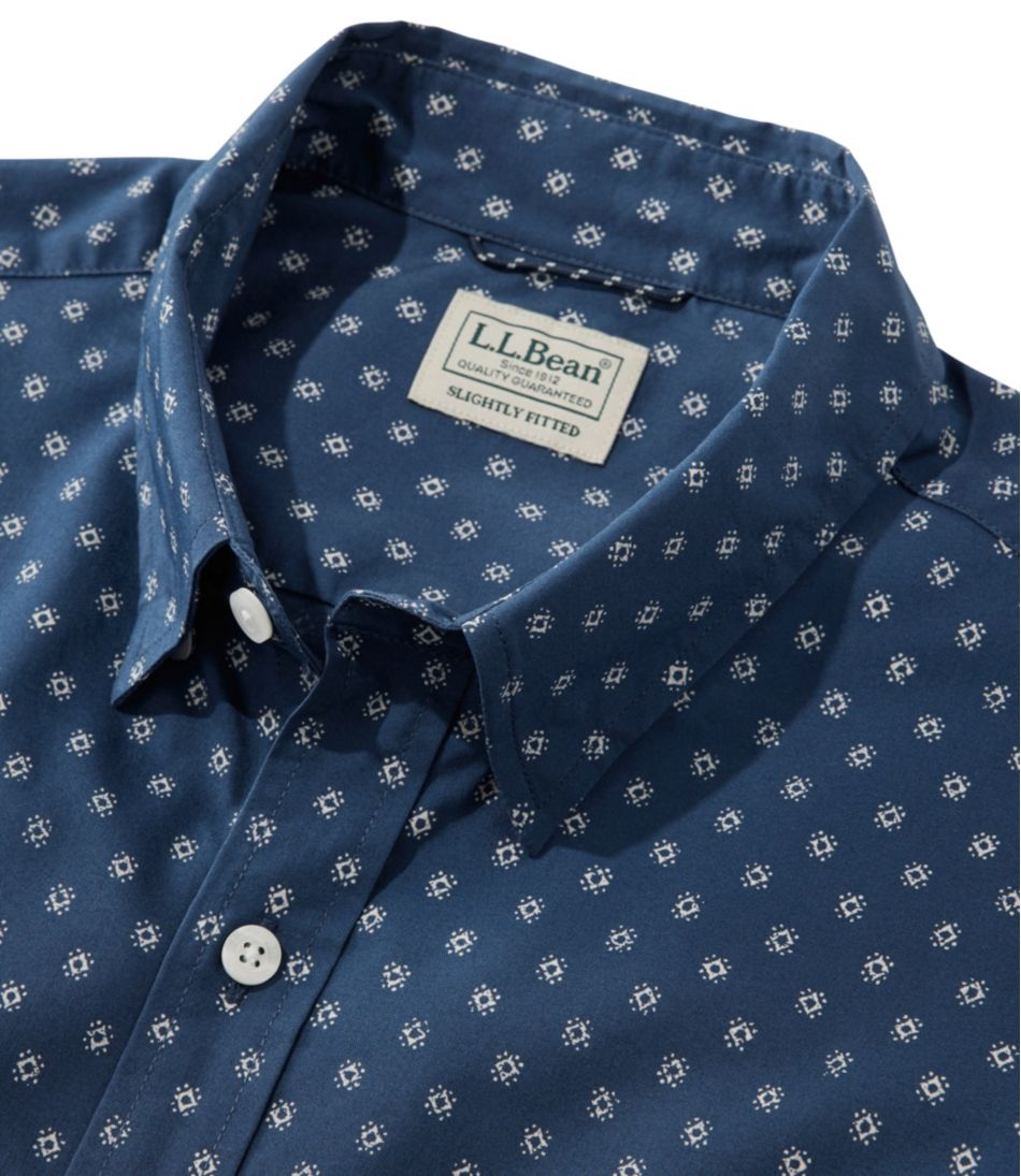 L.L.Bean | Men's Comfort Stretch Performance® Shirt, Short-Sleeve, Slightly Fitted Untucked Fit, Print