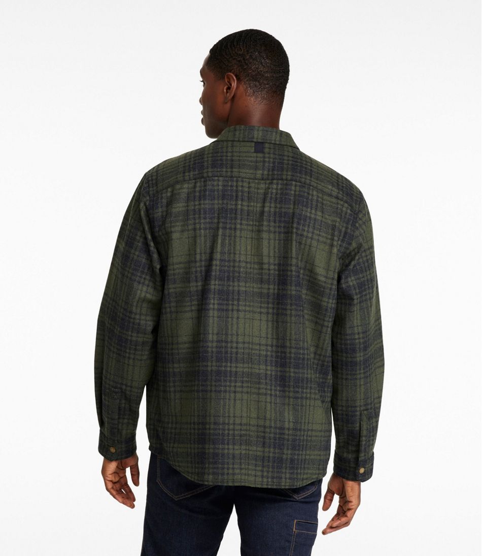L.L.Bean | Men's Maine Guide Lightweight Wool Field Shirt, Plaid