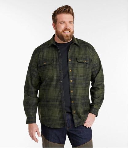 L.L.Bean | Men's Maine Guide Lightweight Wool Field Shirt, Plaid