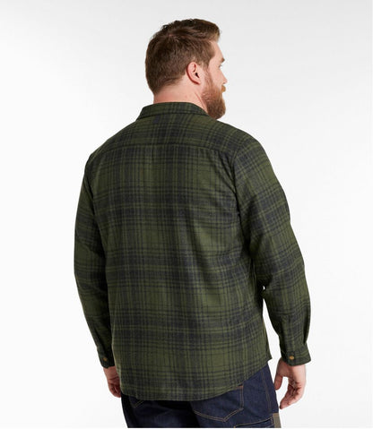 L.L.Bean | Men's Maine Guide Lightweight Wool Field Shirt, Plaid