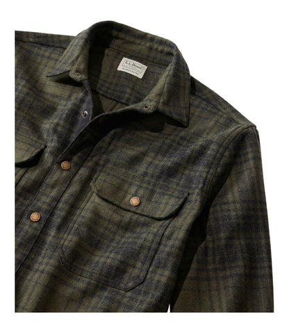 L.L.Bean | Men's Maine Guide Lightweight Wool Field Shirt, Plaid