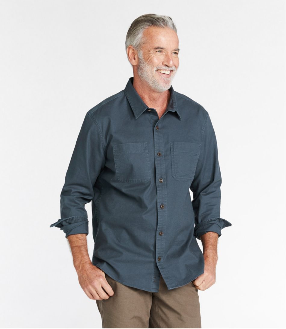 L.L.Bean | Men's BeanFlex® Twill Shirt, Traditional Untucked Fit, Long-Sleeve