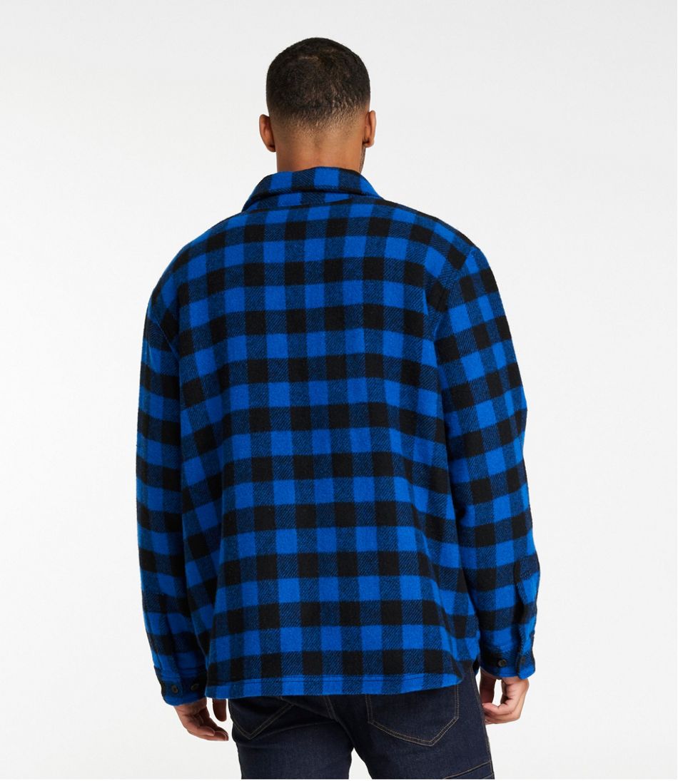 L.L.Bean | Men's Maine Guide Sherpa Lined Wool Shirt