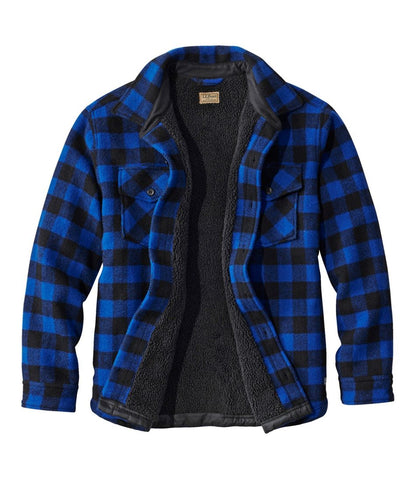 L.L.Bean | Men's Maine Guide Sherpa Lined Wool Shirt