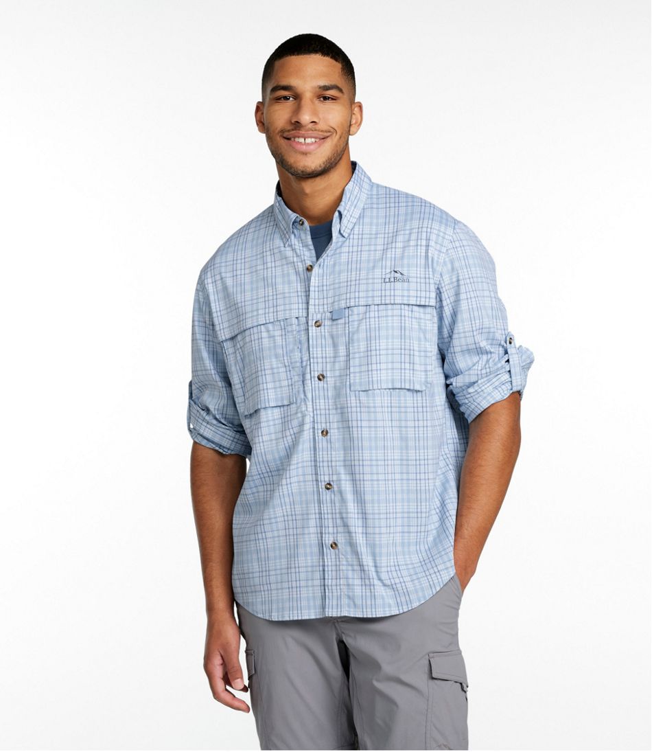 L.L.Bean | Men's Tropicwear Shirt, Plaid Long-Sleeve