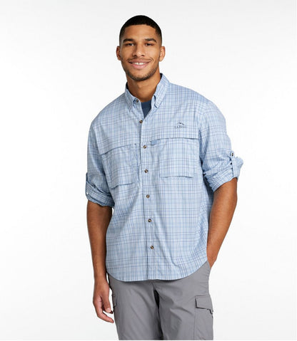 L.L.Bean | Men's Tropicwear Shirt, Plaid Long-Sleeve