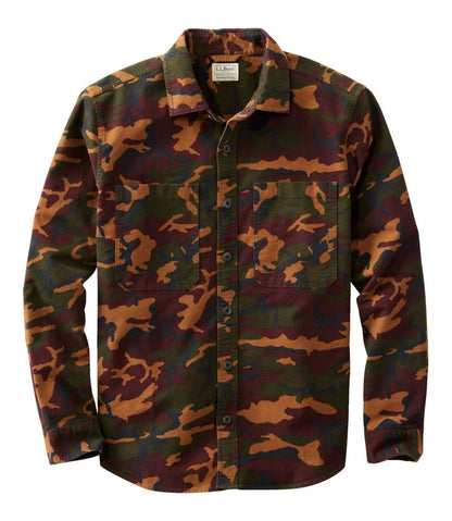 L.L.Bean | Men's Bean's Moleskin Shirt, Slightly Fitted Untucked Fit, Print