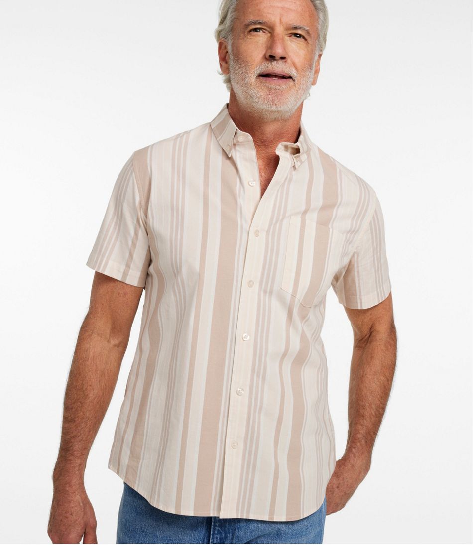 L.L.Bean | Men's Signature Stretch Poplin Shirt, Short-Sleeve, Slim Fit