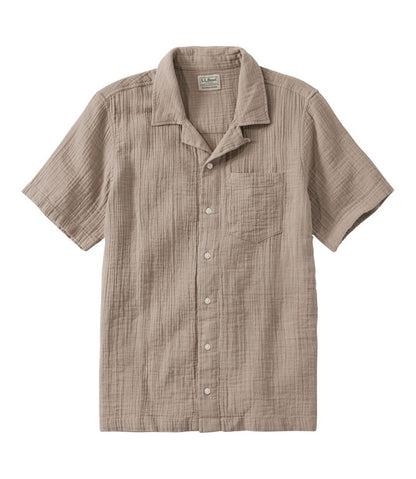 L.L.Bean | Men's Cloud Gauze Shirt, Short-Sleeve, Slightly Fitted Untucked Fit