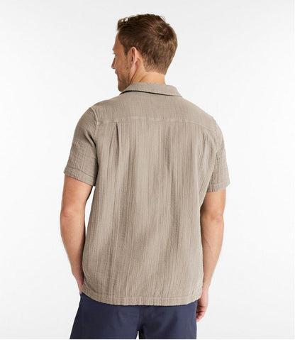 L.L.Bean | Men's Cloud Gauze Shirt, Short-Sleeve, Slightly Fitted Untucked Fit