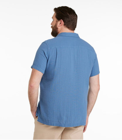 L.L.Bean | Men's Cloud Gauze Shirt, Short-Sleeve, Slightly Fitted Untucked Fit
