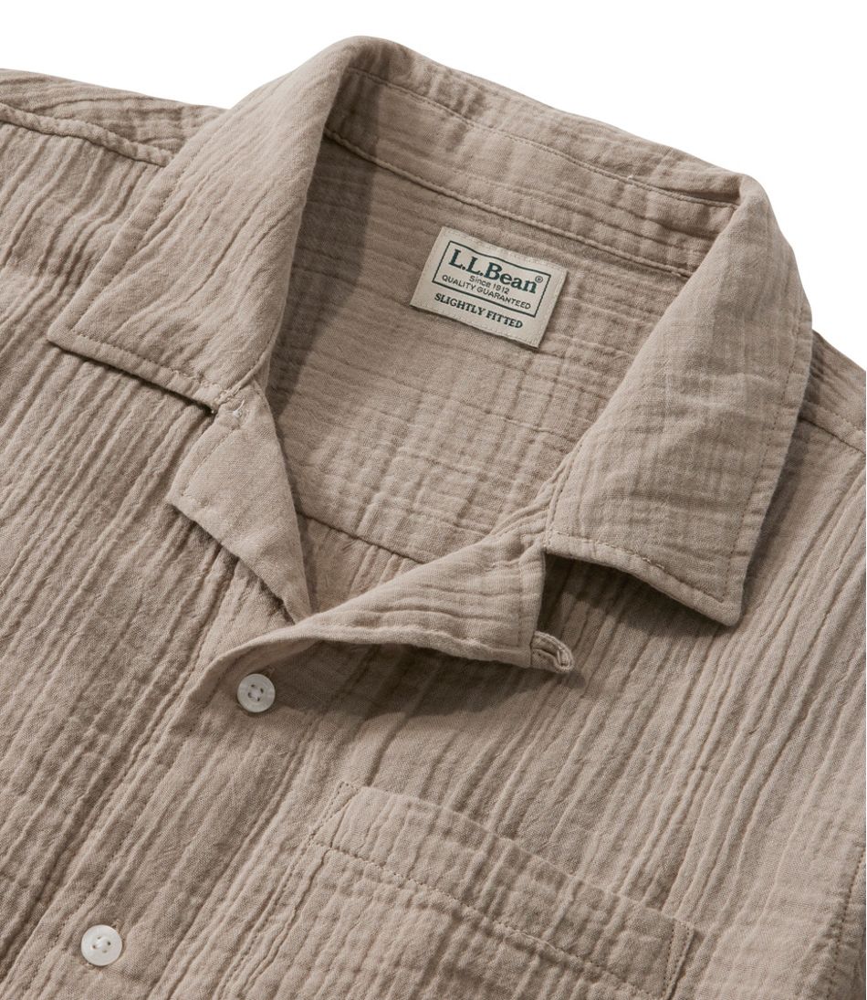 L.L.Bean | Men's Cloud Gauze Shirt, Short-Sleeve, Slightly Fitted Untucked Fit
