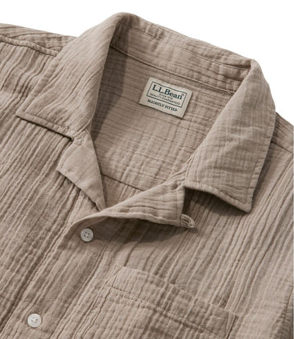L.L.Bean | Men's Cloud Gauze Shirt, Short-Sleeve, Slightly Fitted Untucked Fit