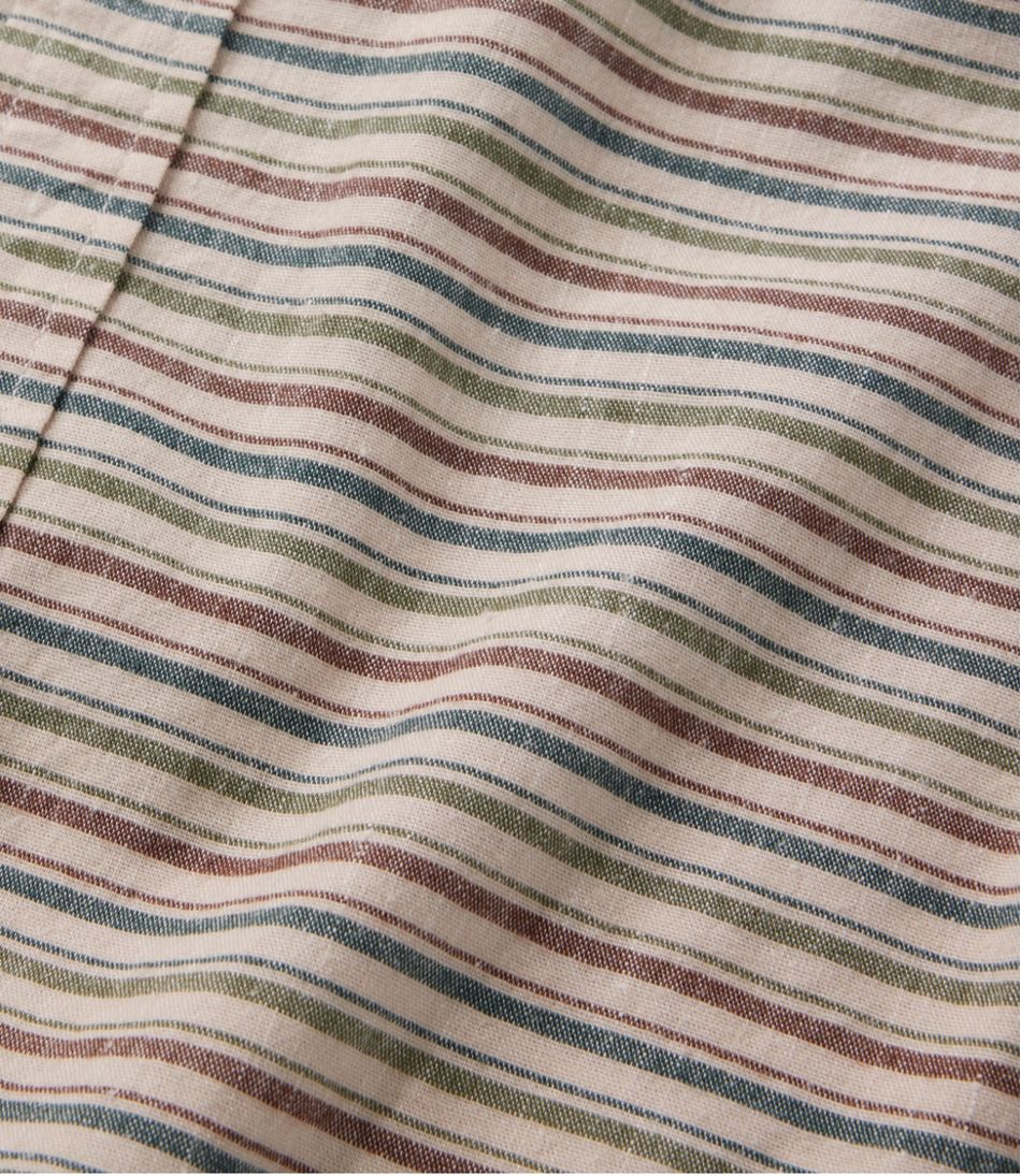 L.L.Bean | Men's Stonecoast Hemp Shirt, Long-Sleeve, Slightly Fitted Untucked Fit, Stripe