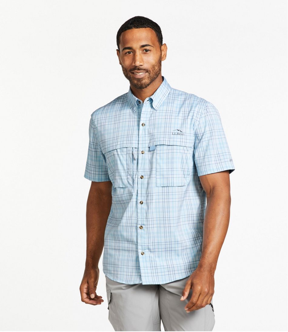L.L.Bean | Men's Tropicwear Shirt, Plaid Short-Sleeve