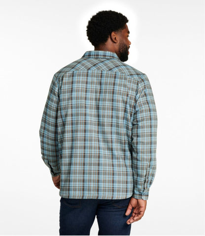 L.L.Bean | Men's Katahdin Performance Flannel Shirt-Jacket, Hi-Pile Fleece-Lined Plaid