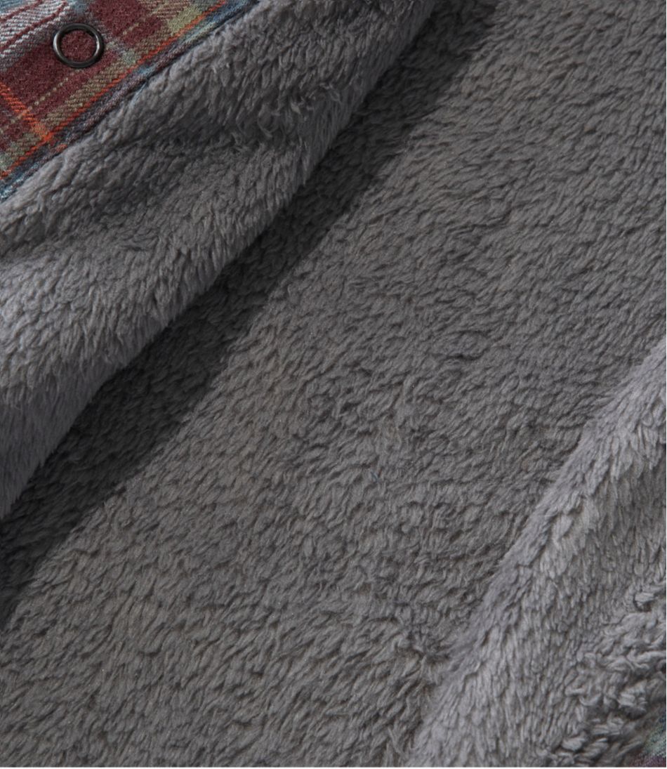 L.L.Bean | Men's Katahdin Performance Flannel Shirt-Jacket, Hi-Pile Fleece-Lined Plaid