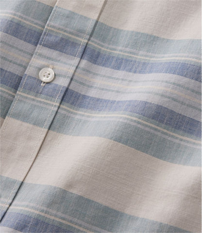 L.L.Bean | Men's Comfort Stretch Chambray Shirt, Traditional Untucked Fit, Long-Sleeve, Stripe