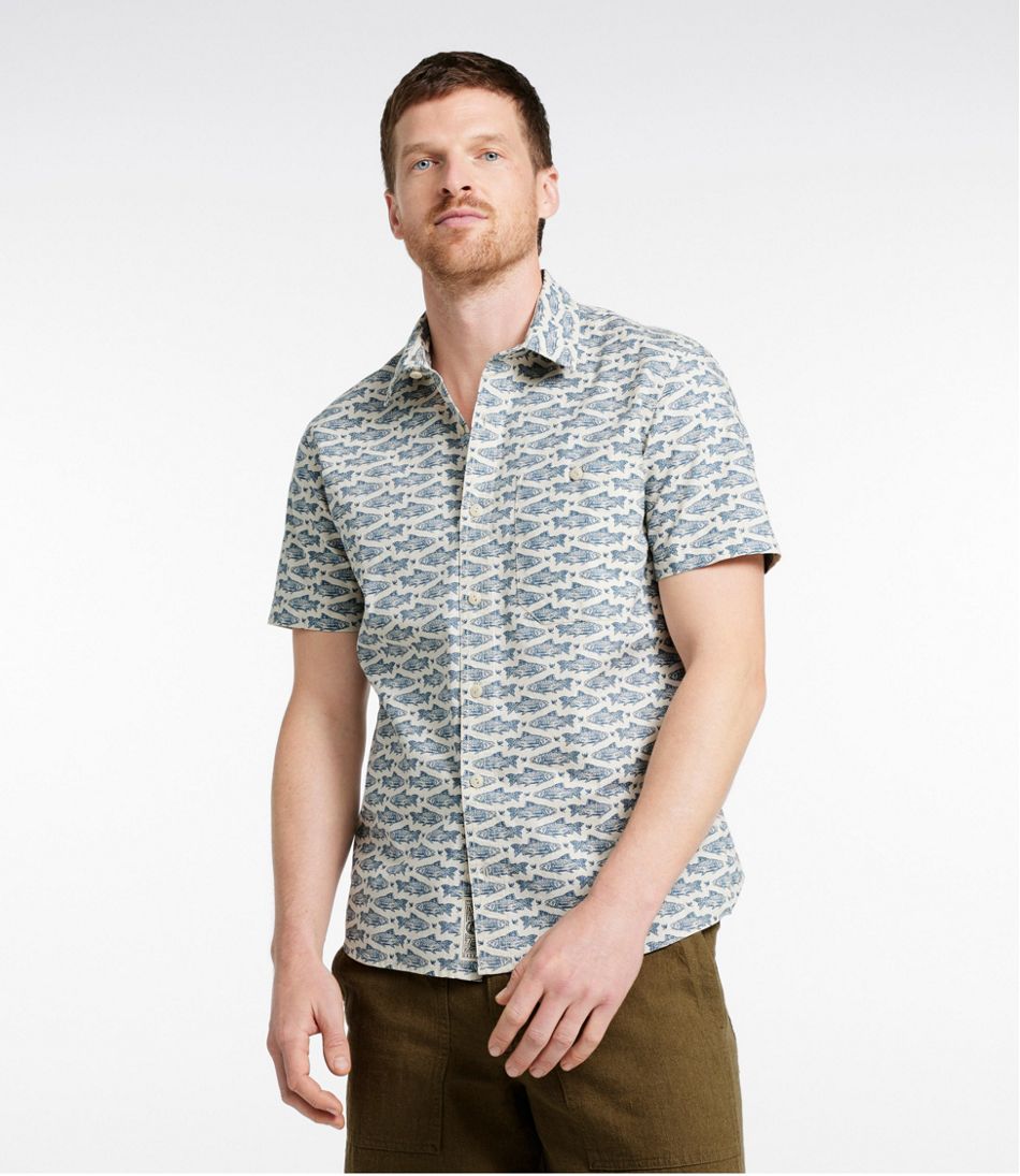 L.L.Bean | Men's Signature Vacationland Shirt, Short-Sleeve, Slim Fit