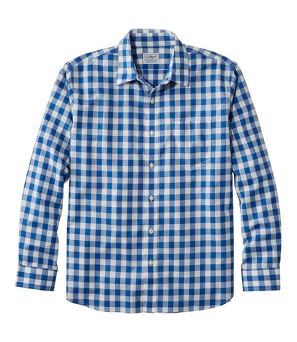 L.L.Bean | Men's Bean's Wrinkle-Free Everyday Shirt, Traditional Untucked Fit, Plaid, Long-Sleeve