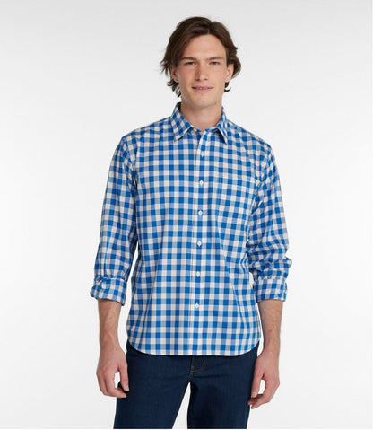 L.L.Bean | Men's Bean's Wrinkle-Free Everyday Shirt, Traditional Untucked Fit, Plaid, Long-Sleeve