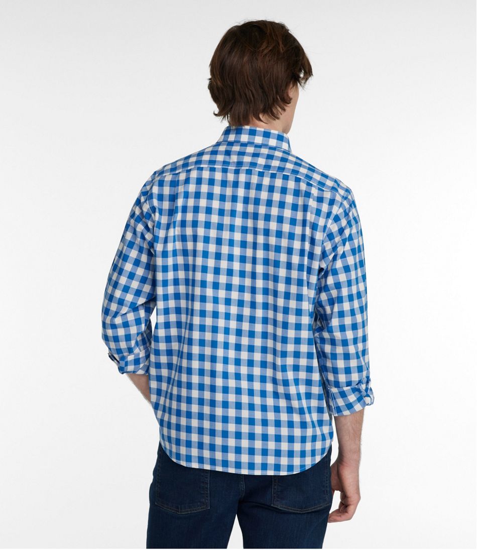 L.L.Bean | Men's Bean's Wrinkle-Free Everyday Shirt, Traditional Untucked Fit, Plaid, Long-Sleeve