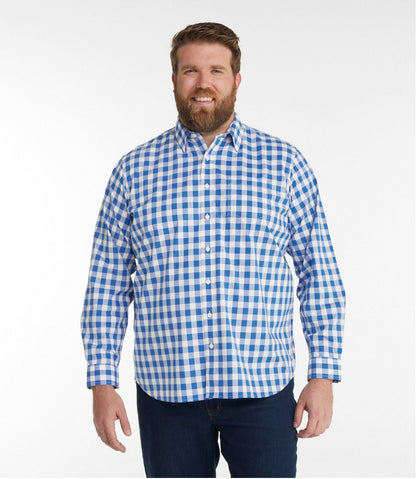 L.L.Bean | Men's Bean's Wrinkle-Free Everyday Shirt, Traditional Untucked Fit, Plaid, Long-Sleeve