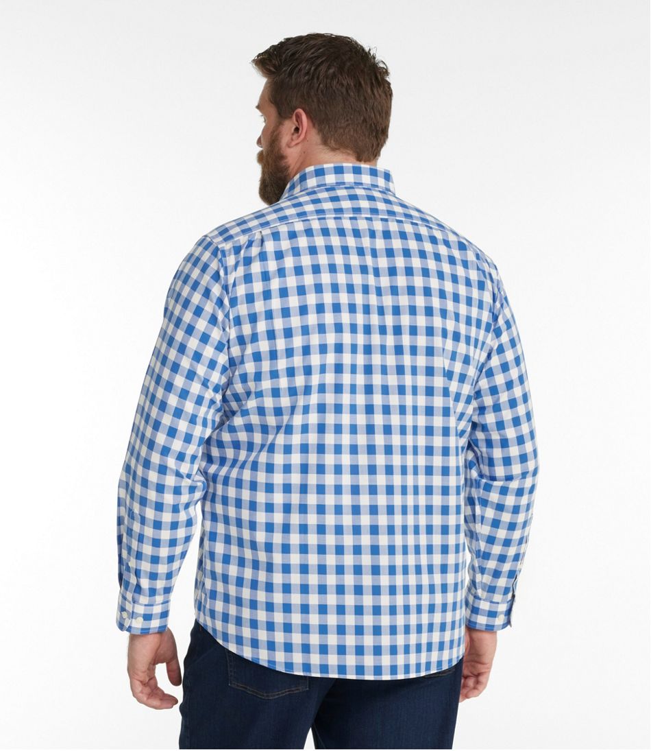 L.L.Bean | Men's Bean's Wrinkle-Free Everyday Shirt, Traditional Untucked Fit, Plaid, Long-Sleeve