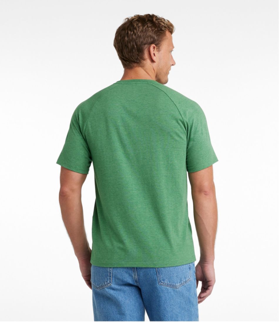L.L.Bean | Men's Comfort Stretch Pima Tee Shirt, Short-Sleeve Henley