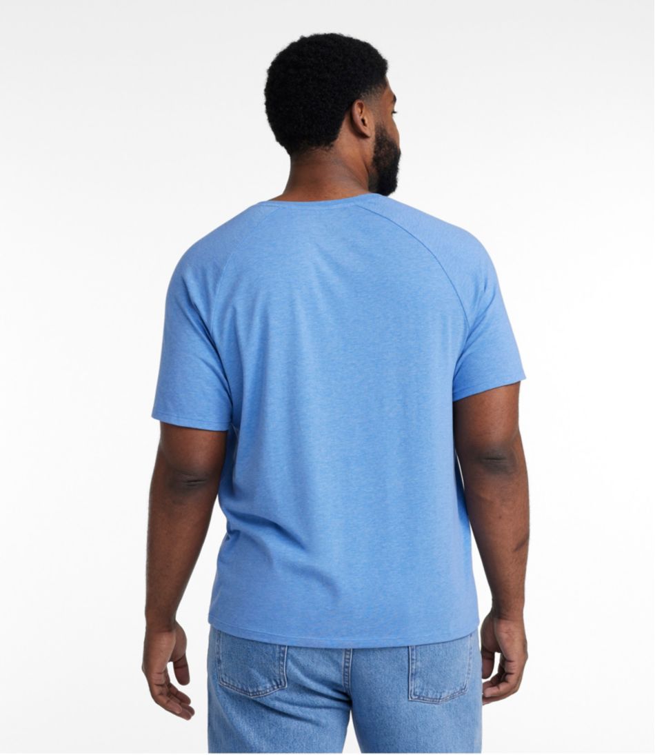 L.L.Bean | Men's Comfort Stretch Pima Tee Shirt, Short-Sleeve Henley