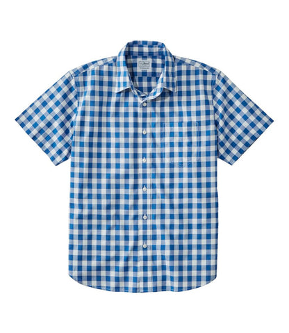 L.L.Bean | Men's Bean's Wrinkle-Free Everyday Shirt, Traditional Untucked Fit, Plaid, Short-Sleeve