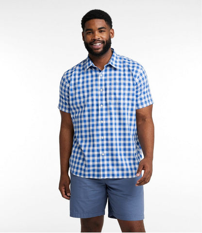 L.L.Bean | Men's Bean's Wrinkle-Free Everyday Shirt, Traditional Untucked Fit, Plaid, Short-Sleeve