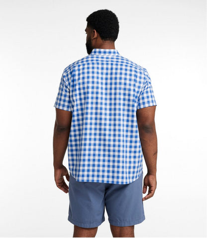 L.L.Bean | Men's Bean's Wrinkle-Free Everyday Shirt, Traditional Untucked Fit, Plaid, Short-Sleeve