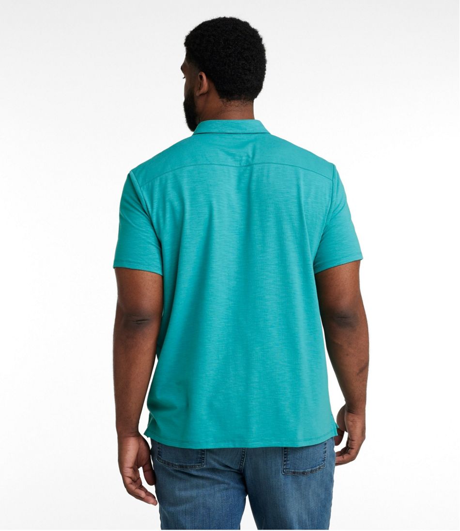 L.L.Bean | Men's Lakewashed Performance Shirts, Button-Front Shirt, Short-Sleeve